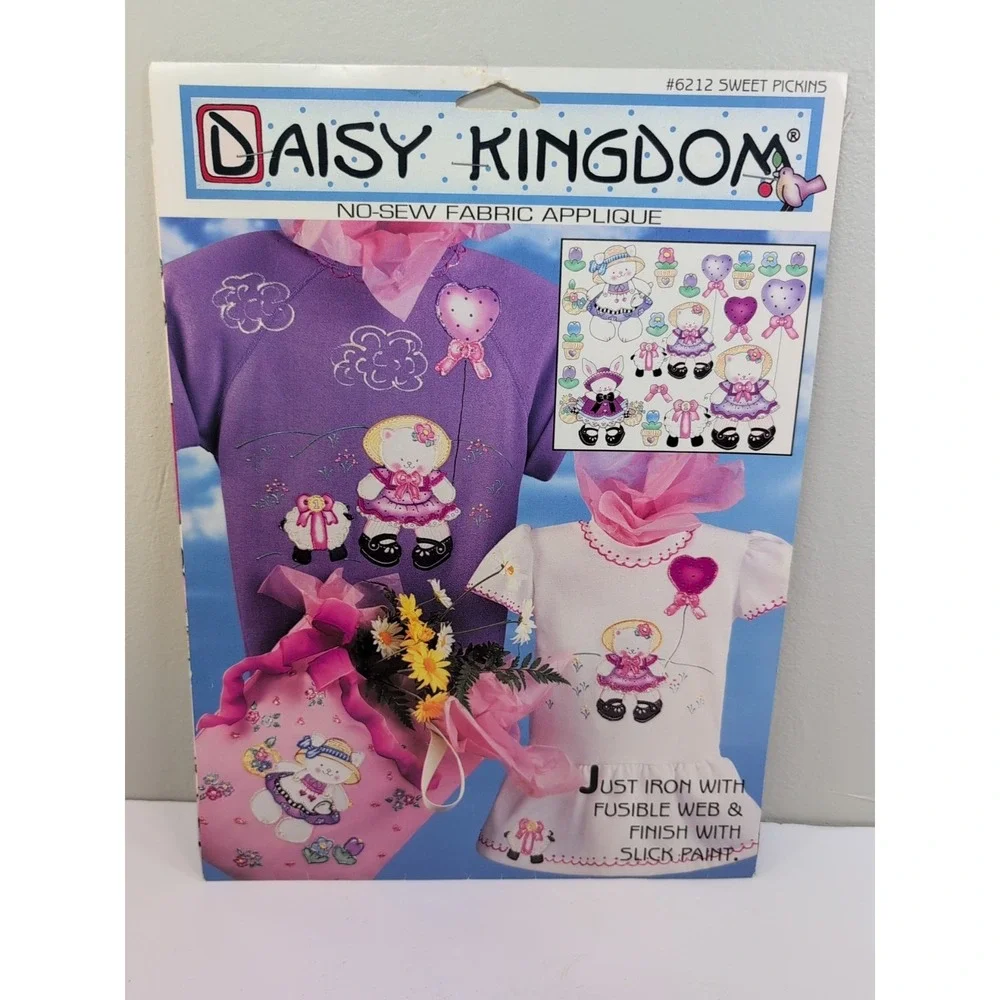 Vtg Daisy  Kingdom‎ No Sew Fabric Appliqué #6212 Sweet pickins
